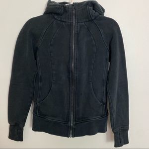 LULULEMON Scuba Hoodie Light Cotton Fleece in Black - Size 2